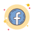 Facebook logo icon in blue, representing a link to the Andro Digital Market Facebook page, displayed among other social media icons in the website header